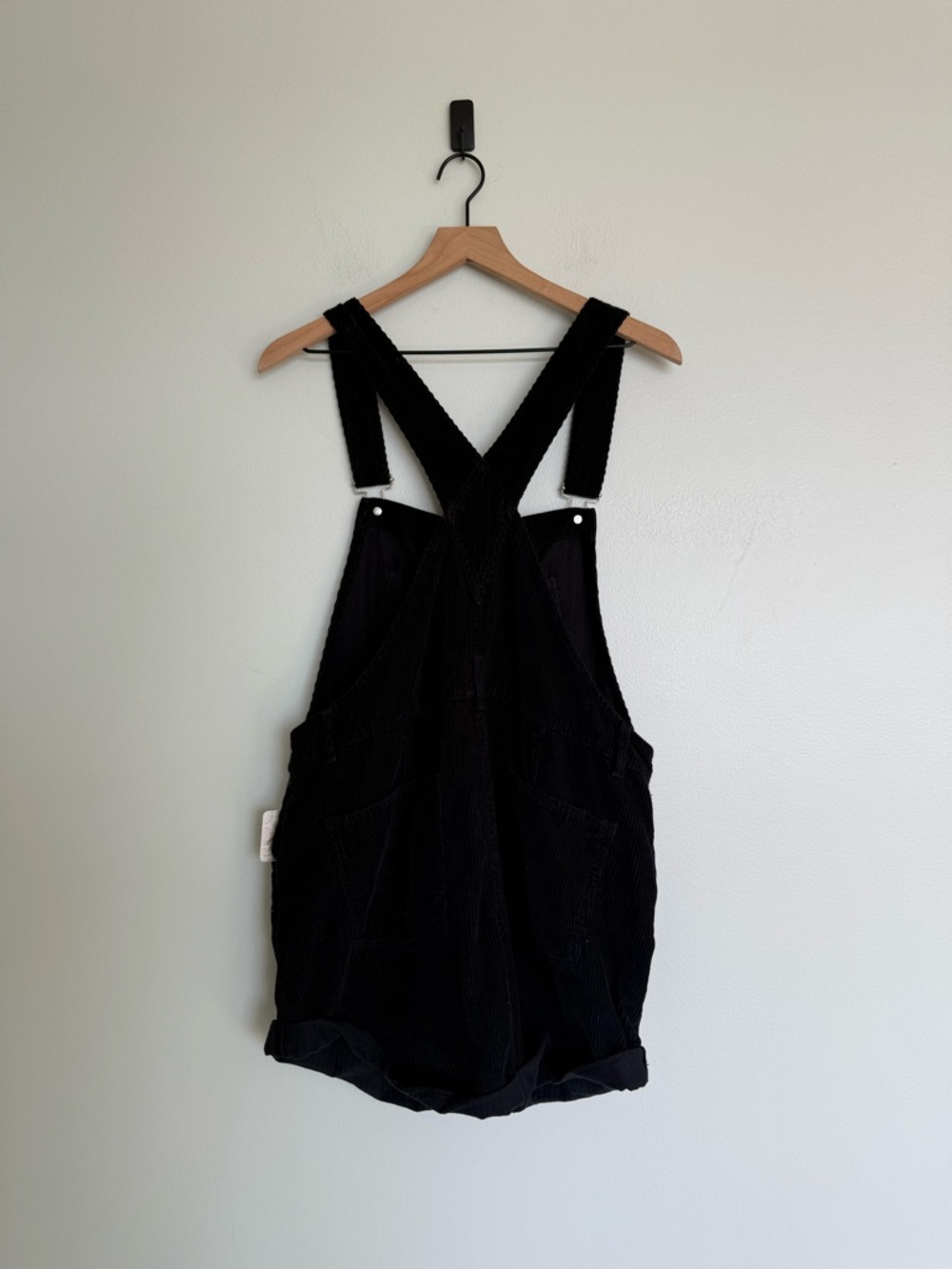 Free People We The Free Ziggy Black Corduroy Shortalls - Picture 12 of 12